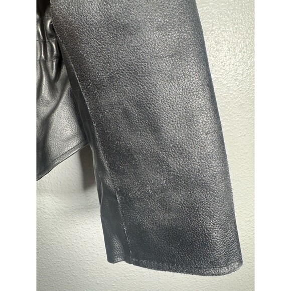 Milwaukee Black Leather Women's L Motorcycle Pocket Jacket With Zip Out Lining - Picture 10 of 16